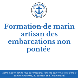 Formation de marin artisan des embarcations non pontée